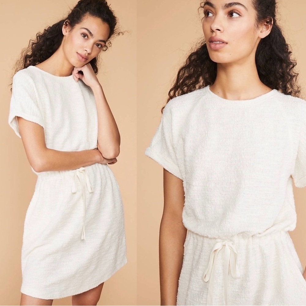 Loft NWT Lou & Grey Textured Tie Waist Dress Size Small